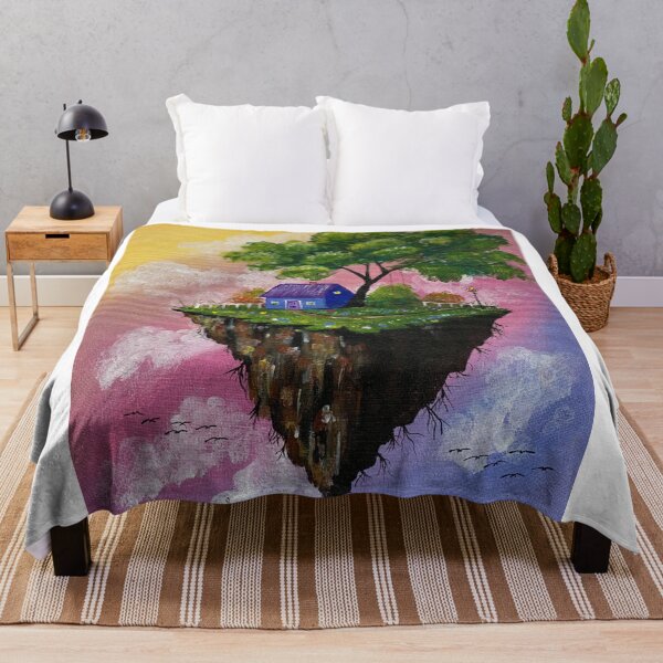 Item preview, Flying Island house - Acrylic Painting designed and sold by HuyN95.