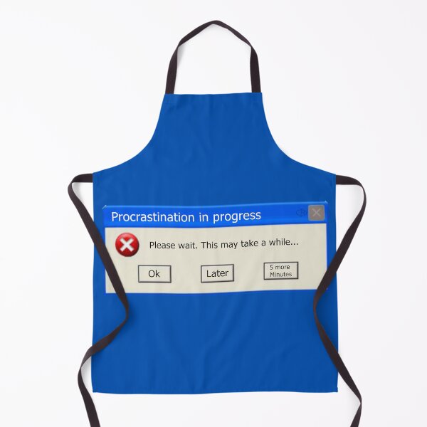 Item preview, Procrastination in progress, pop-up window - blue background designed and sold by BusInACan.