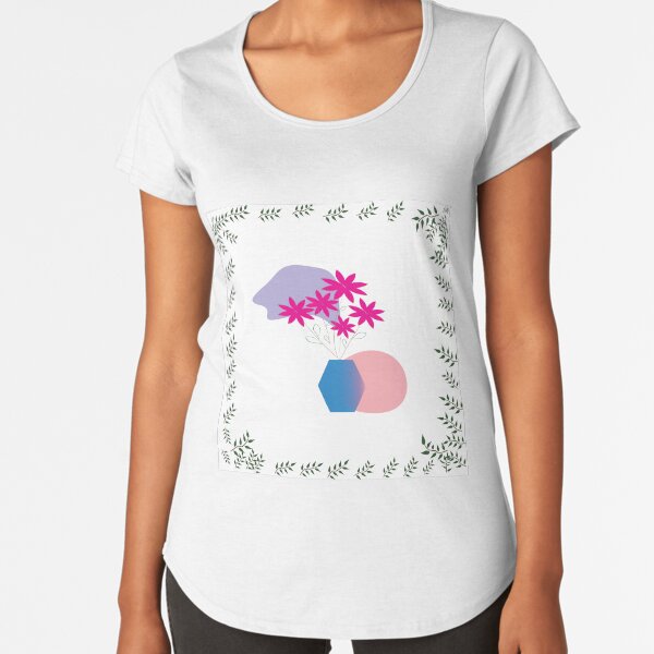 Vase, Flower vase, Simple vase, Beautiful vase, Relaxing Flower Vase Premium Scoop T-Shirt