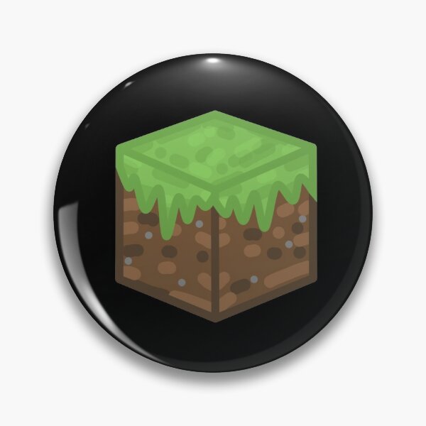 Minecraft Block Pins And Buttons Redbubble