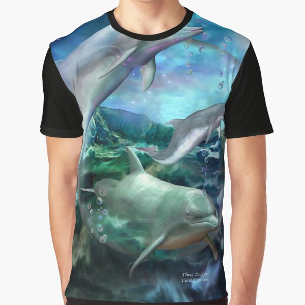 Three Dolphins Graphic T-Shirt for Sale by Carol Cavalaris