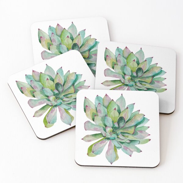 Item preview, Vibrant Green Succulent Plant in Watercolour designed and sold by Julie Pickering.