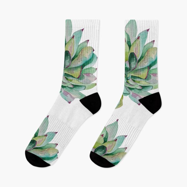 Item preview, Vibrant Green Succulent Plant in Watercolour designed and sold by Julie Pickering.