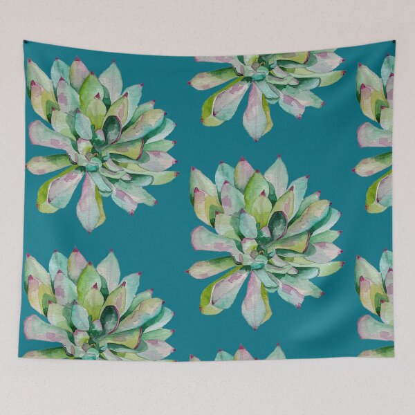 Item preview, Vibrant Green Succulent Plant in Watercolour designed and sold by Julie Pickering.