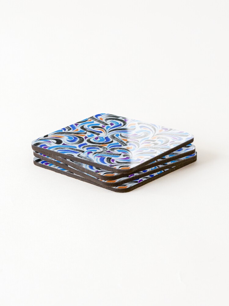 Thumbnail 4 of 5, Coasters (Set of 4), Creative Colorful Triangular Pattern designed and sold by Mycxh.
