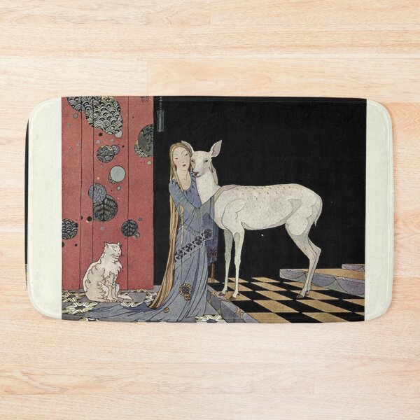 Artikelvorschau, Lady with deer - virginia frances sterret fantasy artwork entworfen und verkauft von Vintage Designs +.