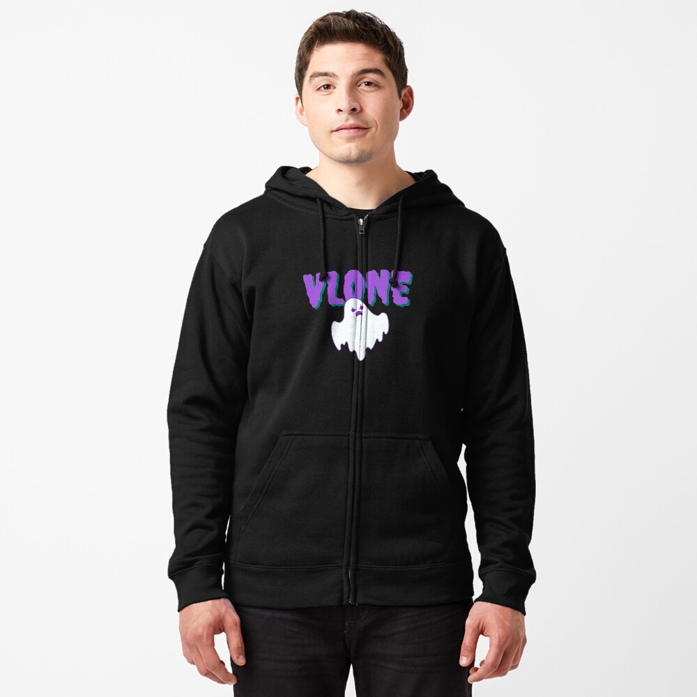 Black and purple online vlone hoodie