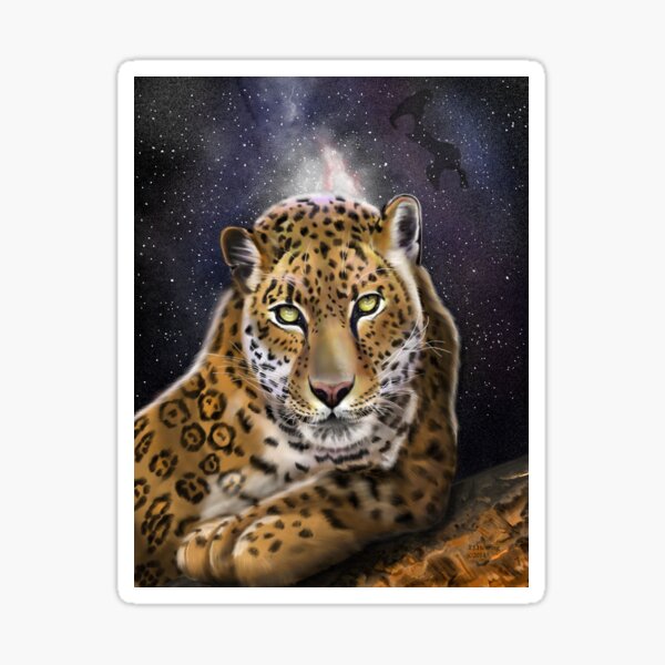 #4 of 5 Big Cat Series Leopard in Twilight Backdrop Sticker