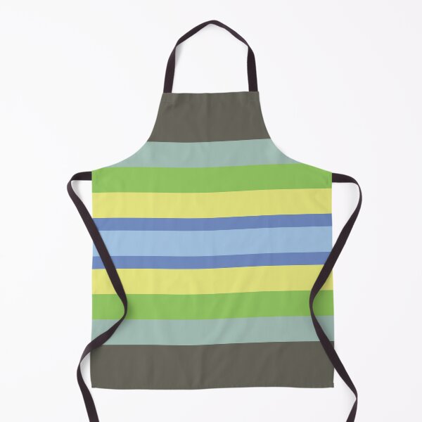 Item preview, Trendy Cottage Chocolate Brown, Cornsilk, Cornflower, and Cottage Green & Blue Abstract Linear Stripe Pattern designed and sold by infinitygrafix.