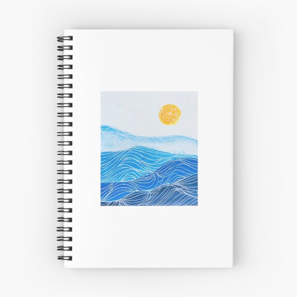 Item preview, Beautiful Calm Sunset over Mountains Painting and Line Art designed and sold by crazymessygirl.
