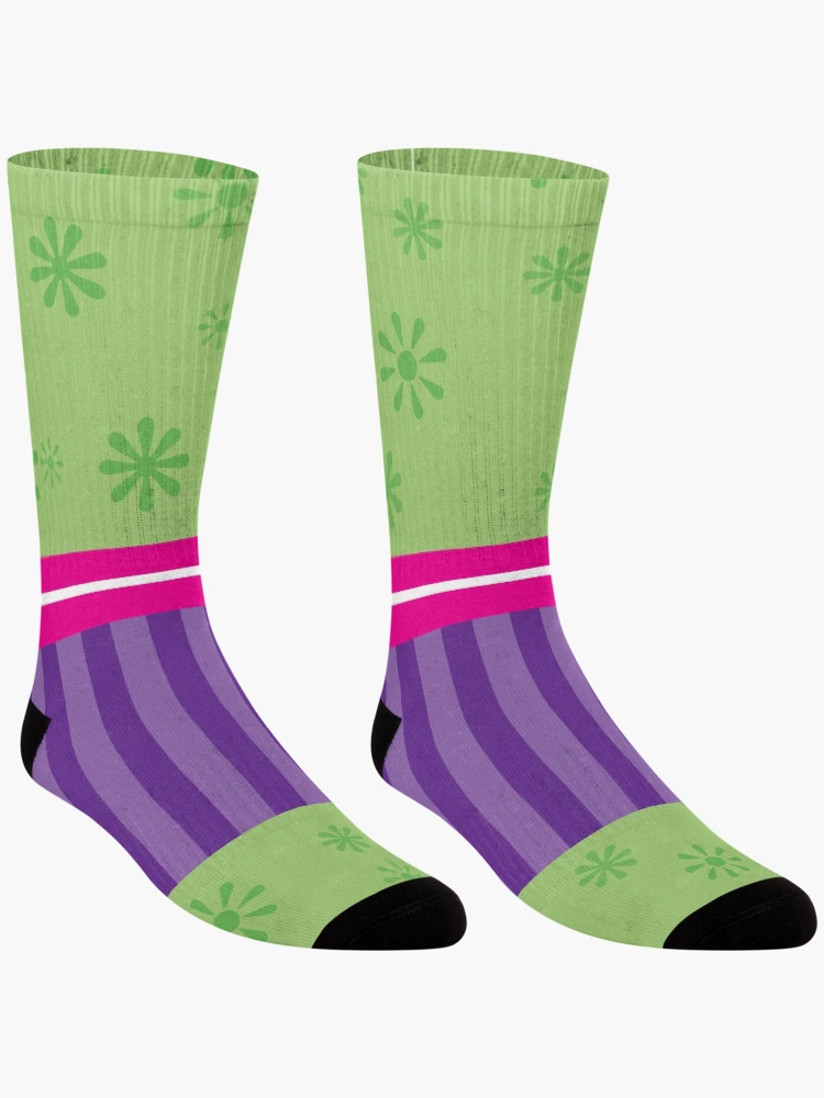 Thumbnail 3 of 5, Socks, Springtime Fun Striped Floral Linear Pattern designed and sold by infinitygrafix.