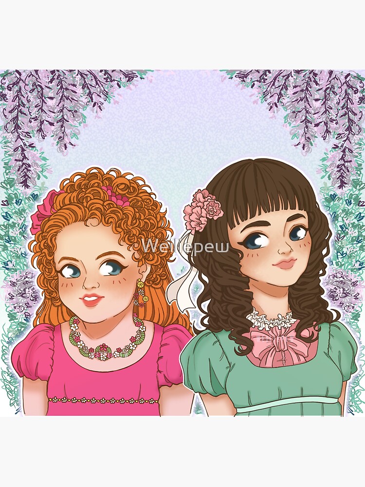 "Best Friends Penelope & Eloise " Sticker by Weiliepew | Redbubble