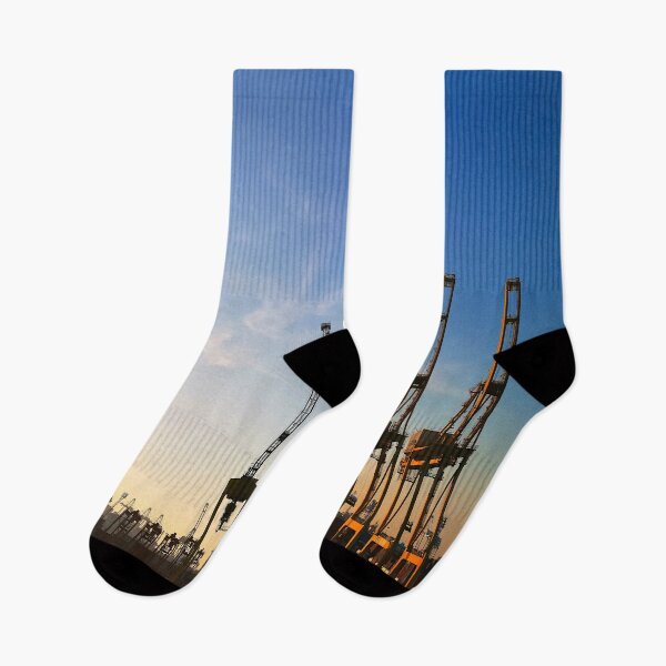 Item preview, Laem Chabang container port in the evening sun designed and sold by frankuffmann.