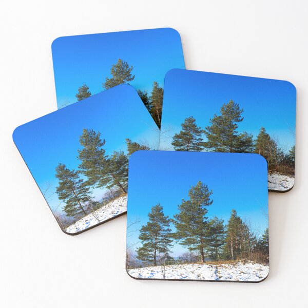 Item preview, Three pines with other trees on the hill designed and sold by Mahirov Shop.