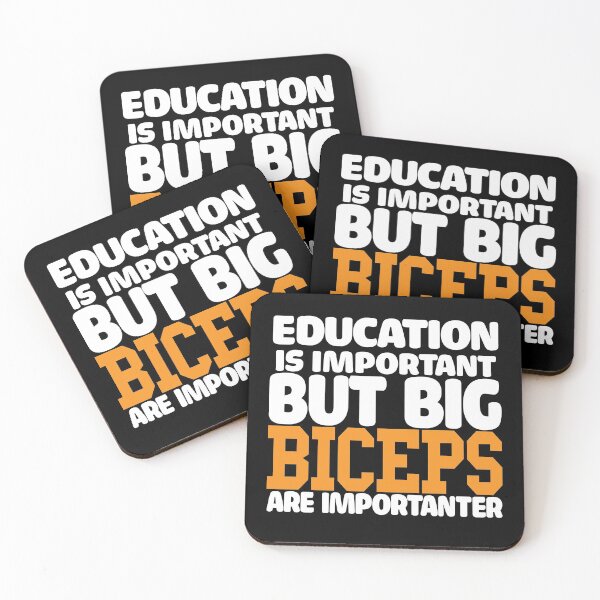 Item preview, Education Is Important, But Big Biceps Are Importanter designed and sold by mikels.