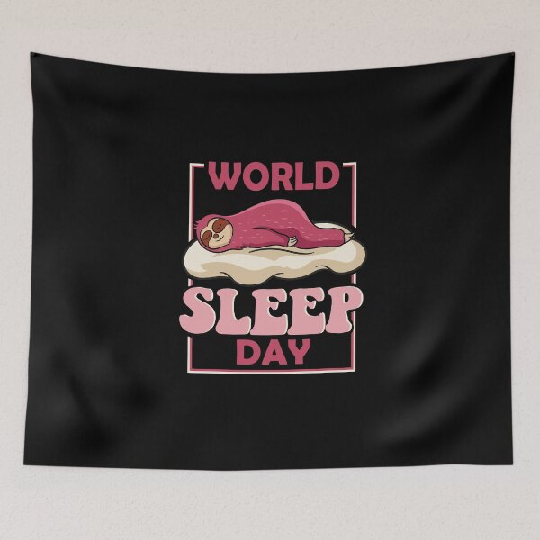Item preview, Sloth World Sleep Day designed and sold by ElBeDesigns.