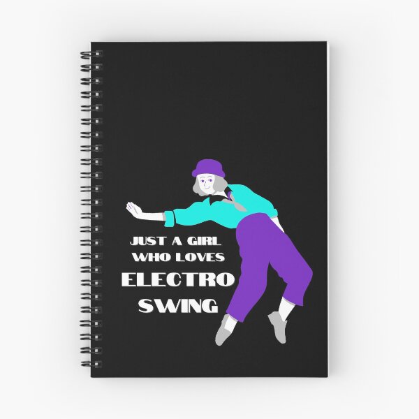 Item preview, Electro Swing Dance Girl Purple on Black designed and sold by TipToppity.