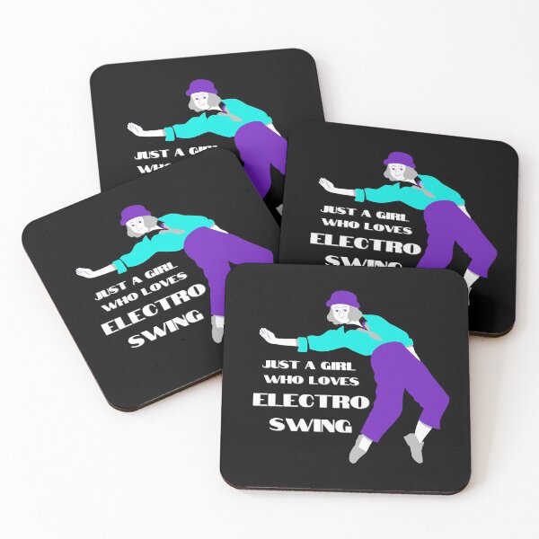 Item preview, Electro Swing Dance Girl Purple on Black designed and sold by TipToppity.