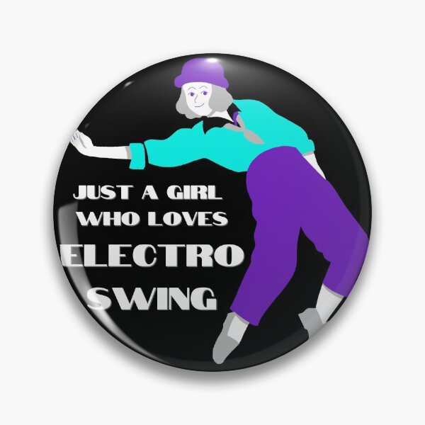 Item preview, Electro Swing Dance Girl Purple on Black designed and sold by TipToppity.