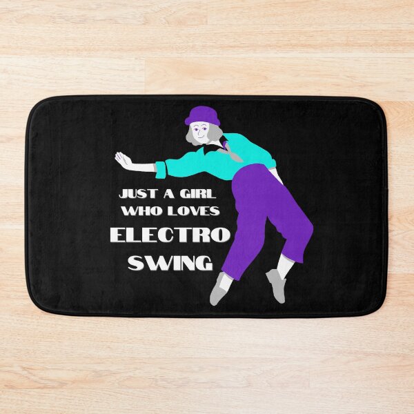 Item preview, Electro Swing Dance Girl Purple on Black designed and sold by TipToppity.