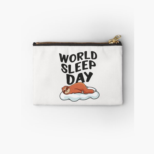 Item preview, World Sleeping Day sleeping sloth designed and sold by ElBeDesigns.