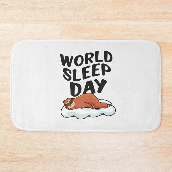Item preview, World Sleeping Day sleeping sloth designed and sold by ElBeDesigns.