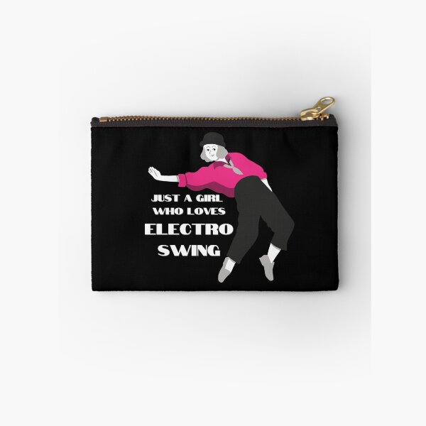 Item preview, Electro Swing Dance Girl Pink on Black designed and sold by TipToppity.