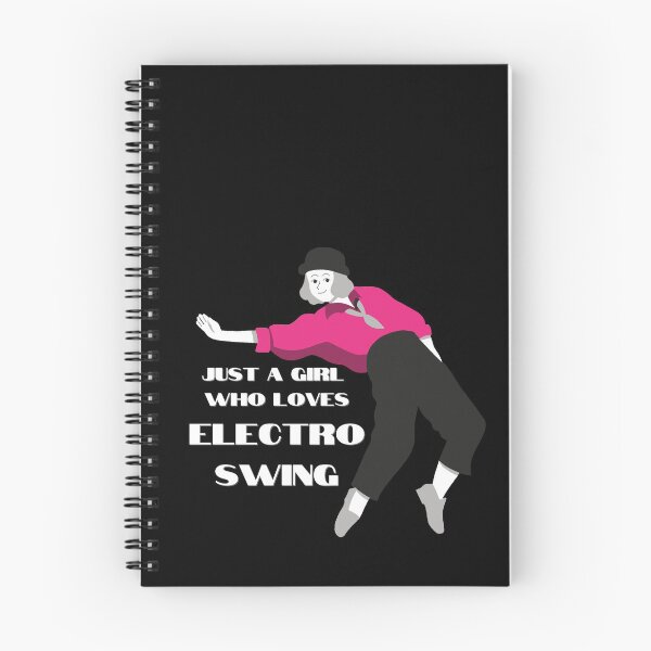 Item preview, Electro Swing Dance Girl Pink on Black designed and sold by TipToppity.