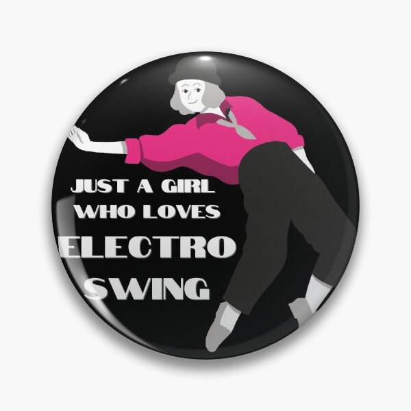 Item preview, Electro Swing Dance Girl Pink on Black designed and sold by TipToppity.