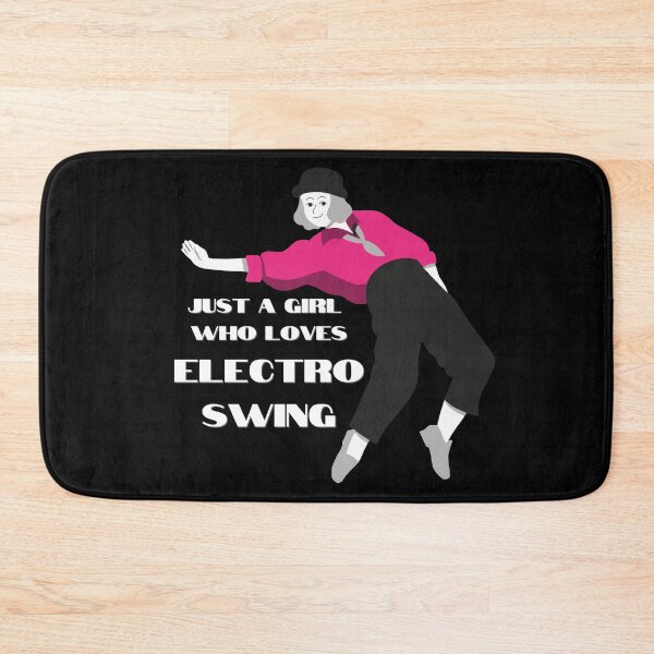 Item preview, Electro Swing Dance Girl Pink on Black designed and sold by TipToppity.