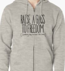 Raise A Glass Zipped Hoodie