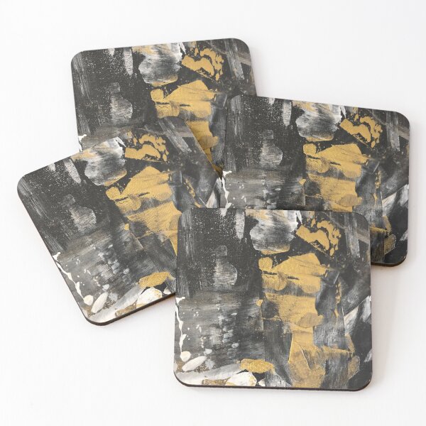Item preview, Black White Metallic Gold  Abstract Painting    designed and sold by Jesseika75.