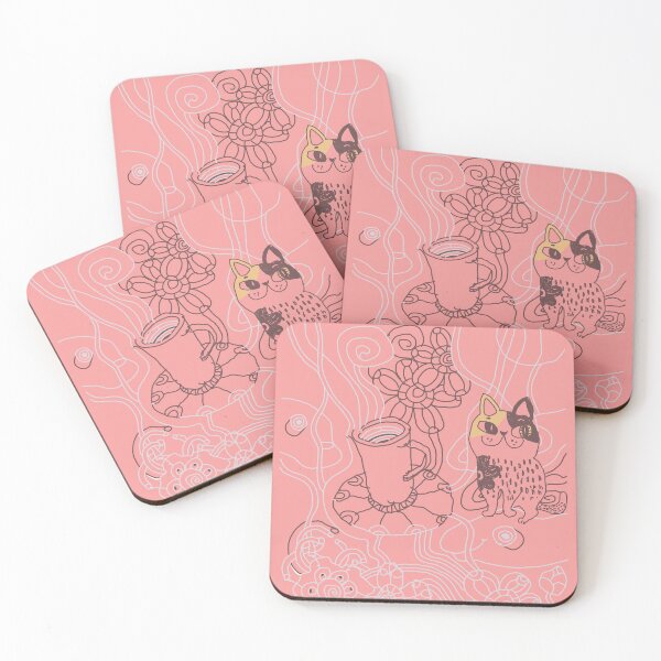 Item preview, A Day at Home - Cat, Coffee and Flowers designed and sold by Arkneer.