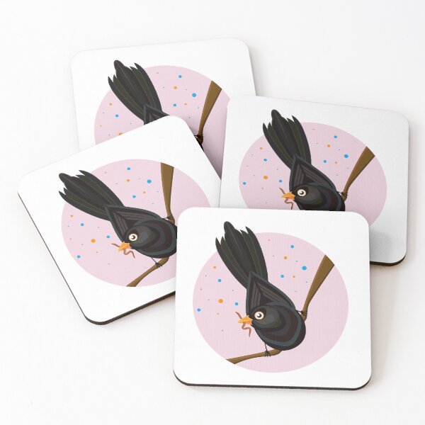 Item preview, Little Blackbird sat on a branch eating a worm designed and sold by Joanne Williams.