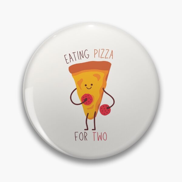 Item preview, Eating Pizza For Two | Smiley Pizza Slice designed and sold by casualism.