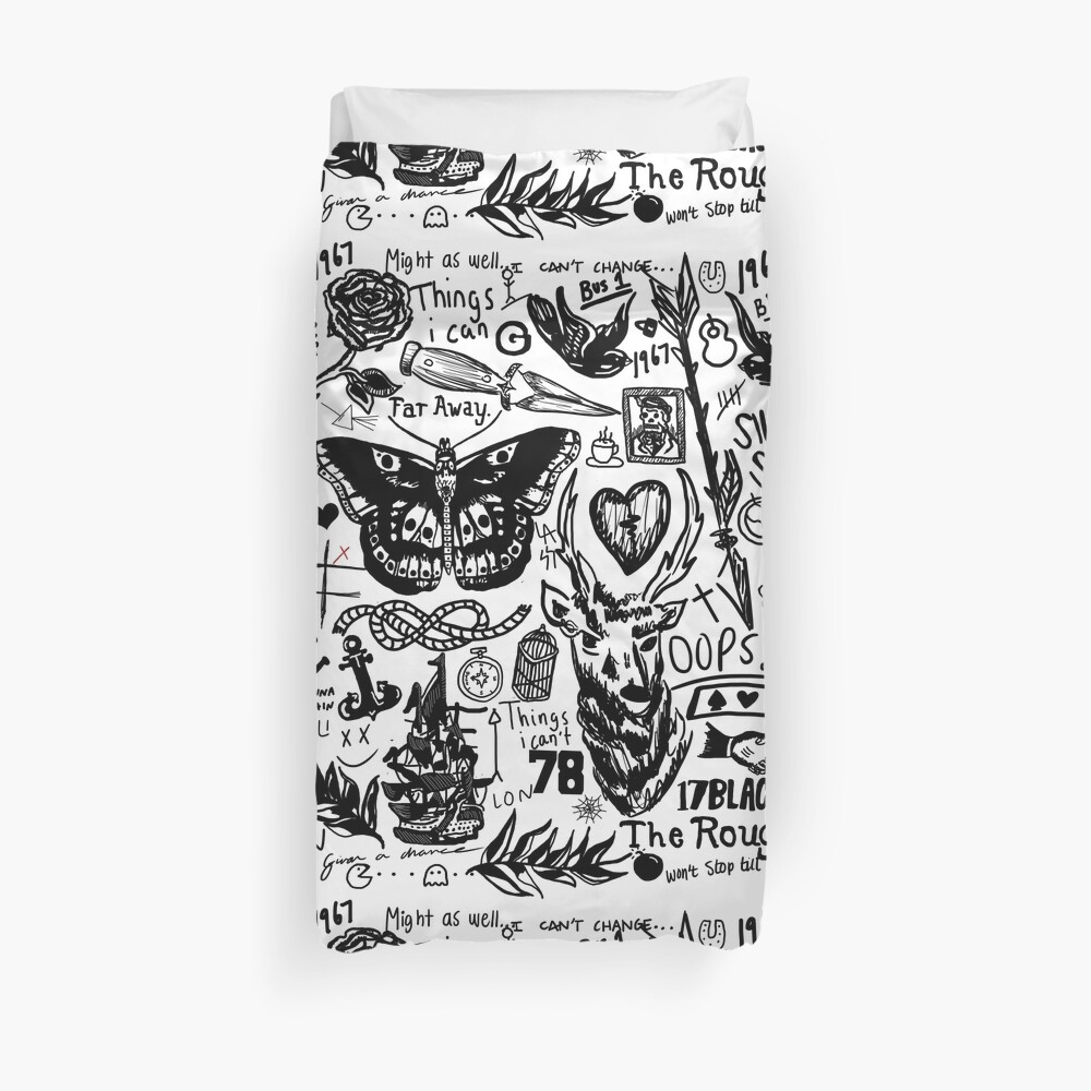 Tattoos Collage Duvet Cover