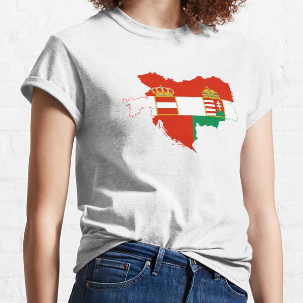 Austro-Hungarian Empire Flag Map Classic T-Shirt