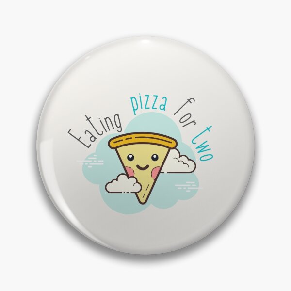 Item preview, Illustrated Eating Pizza For Two | Smiley Pizza Slice designed and sold by casualism.