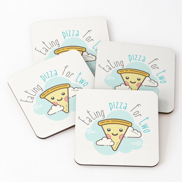 Item preview, Illustrated Eating Pizza For Two | Smiley Pizza Slice designed and sold by casualism.