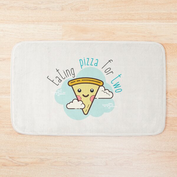 Item preview, Illustrated Eating Pizza For Two | Smiley Pizza Slice designed and sold by casualism.