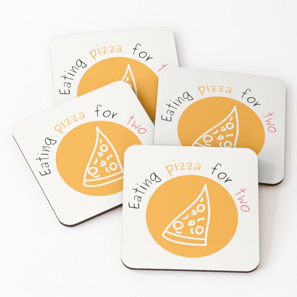 Item preview, Eating Pizza For Two | Yellow Minimalist designed and sold by casualism.
