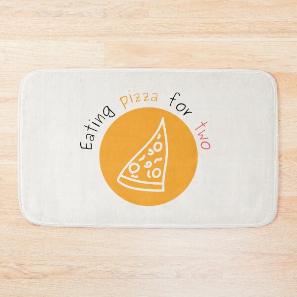 Item preview, Eating Pizza For Two | Yellow Minimalist designed and sold by casualism.