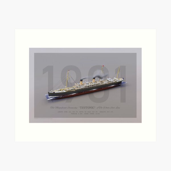 Item preview, RMS Teutonic - White Star Line designed and sold by Historical Ocean Liners.
