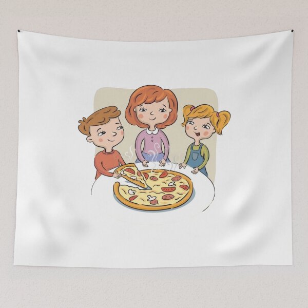 Item preview, eating pizza for two designed and sold by Sameh Messaoudi.