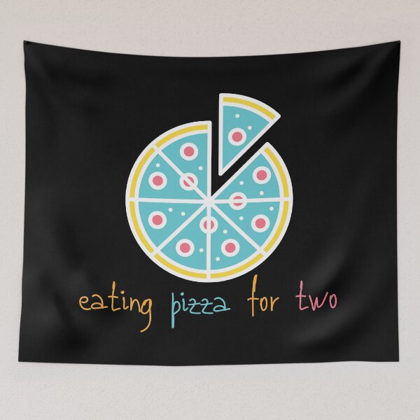Item preview, Eating Pizza For Two | Pastel Minimalist Aesthetics designed and sold by casualism.