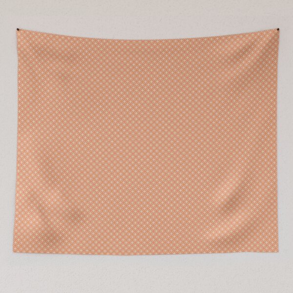 Item preview, Cottagecore Orange Linked Circles Pattern designed and sold by SeaverN.