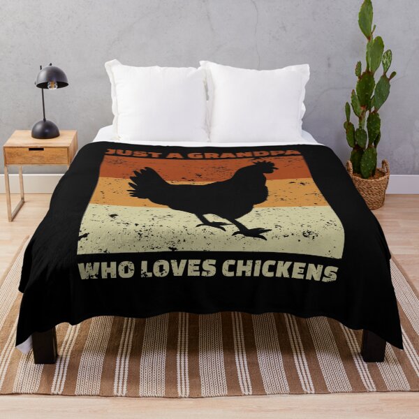 Item preview, Just A Grandpa Who Loves Chicken Grandad Grandfather Farm Countryside Retro designed and sold by sillyquestions.