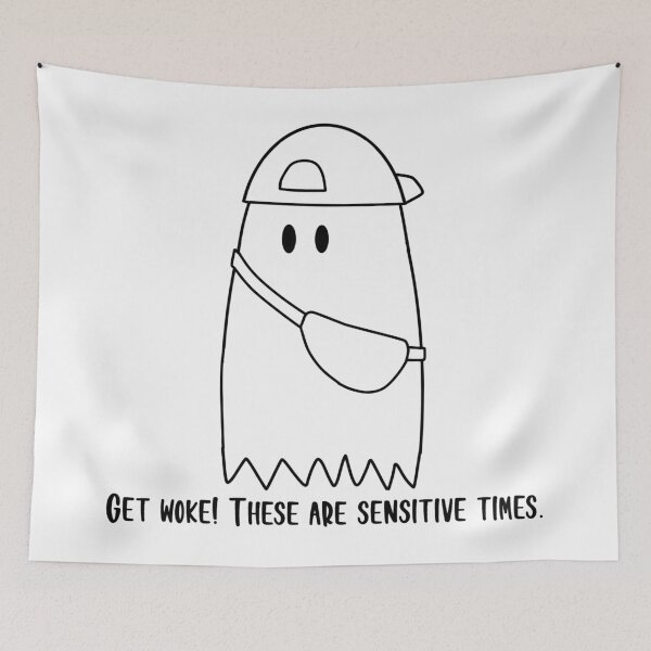 Item preview, Get Woke, These Are Sensitive Times Ghost designed and sold by beckahbrooks.