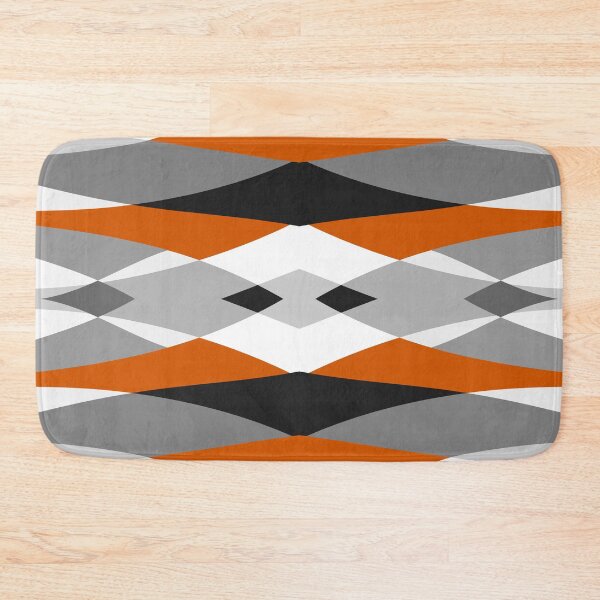 Item preview, Abstract geometric gray orange pattern designed and sold by likebakerdo.