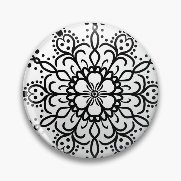 Item preview, Mandala líneas negras borde blanco designed and sold by rouxarg.